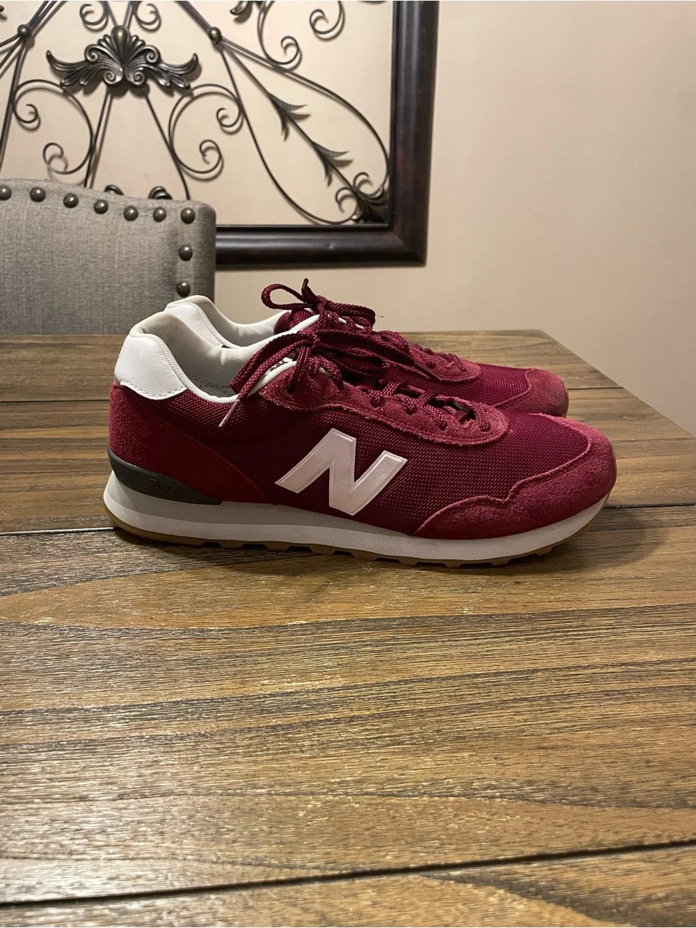 New Balance 515 v3 Men’s Size 10 Burgundy Red Sneakers ML515HG3 Gum Sole Suede